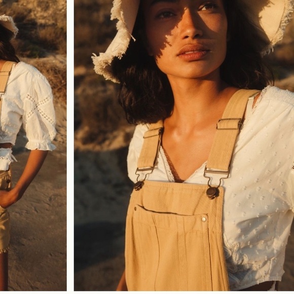 🌟HP🌟ANTHROPOLOGIE NWT Pilcro The Wanderer Short Overalls Size 28. - Picture 2 of 11